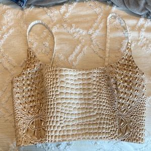 NWOT Mia Vesper croc top